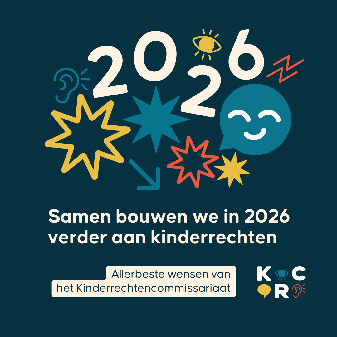 Samen bouwen we in 2026 verder aan kinderrechten. Allerbeste wensen van het Kinderrechtencommissariaat.