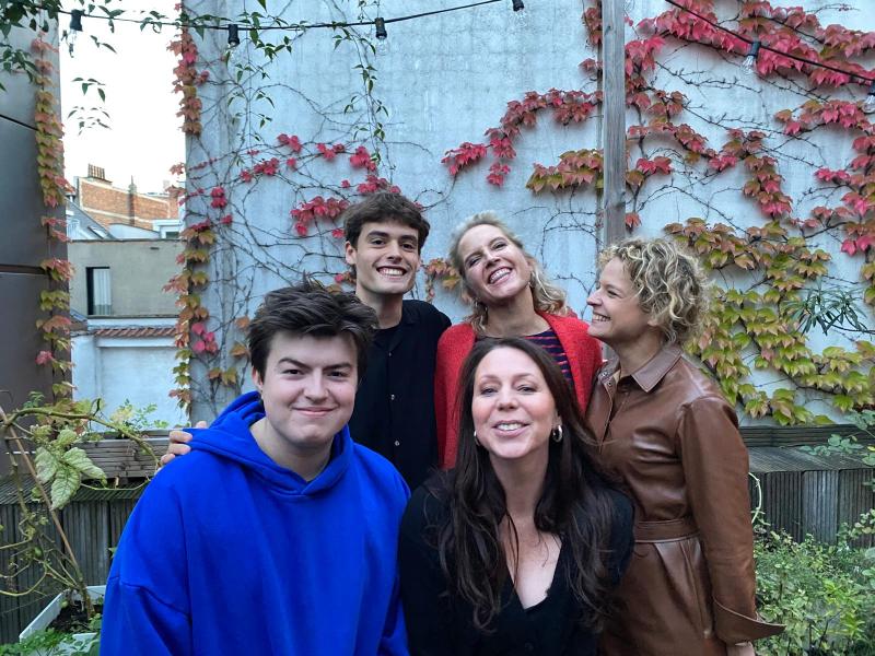 Mauro, Caroline, Annelies, Benjamin en Kristel.