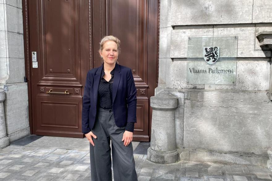Caroline Vrijens, kinderrechtencommissaris voor het gebouw van het Vlaams Parlement